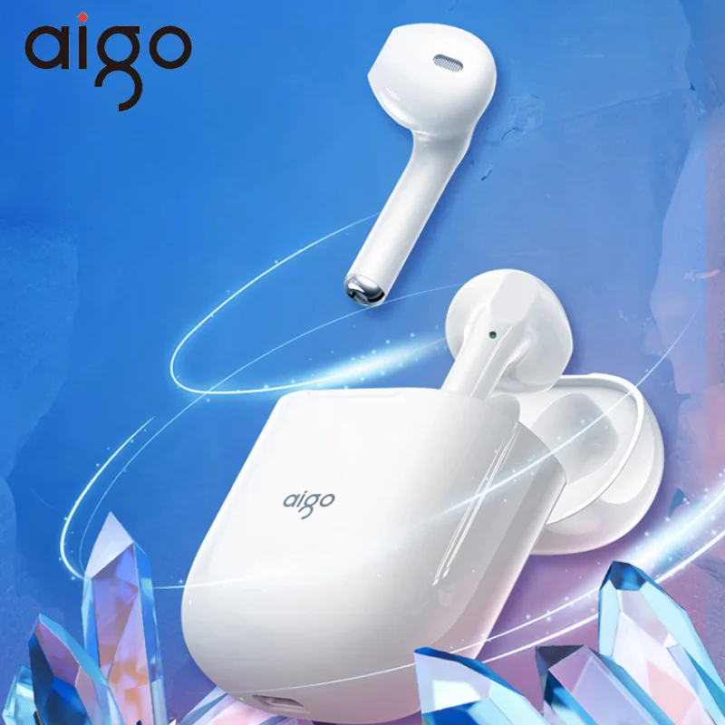 Aigo T18 Wireless Bluetooth Headset TWS 5.2 Bluetooth Earphones Half In Ear Small Earhole High Sound Quality for Xiaomi iPhone