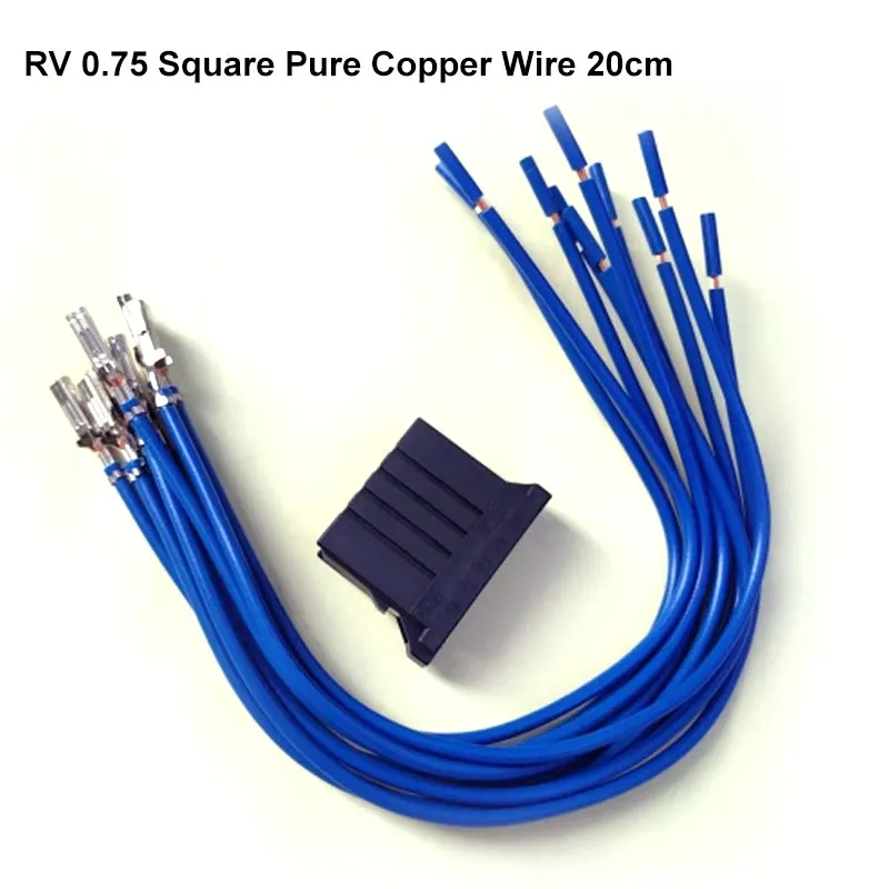 D-3 AMP 10P Connector 178289-5 Black Plug-in Components Spacing 3.81mm Shell with Pins 10 Sticks RV 0.75 Square 20cm Copper Wire