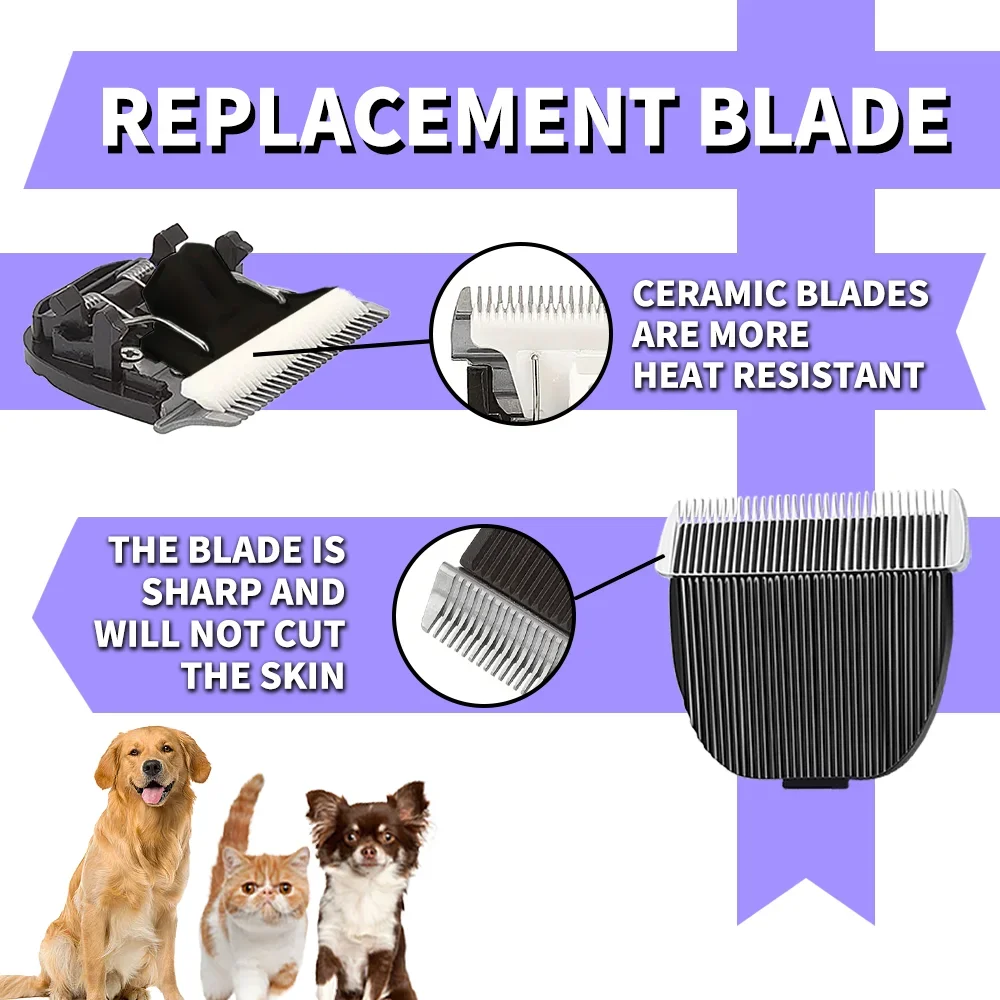 0.5mm Hair Trimmer Clipper Blade Ceramic Titanium Replacement Shaver Universal Grooming Cutter Head Accessory