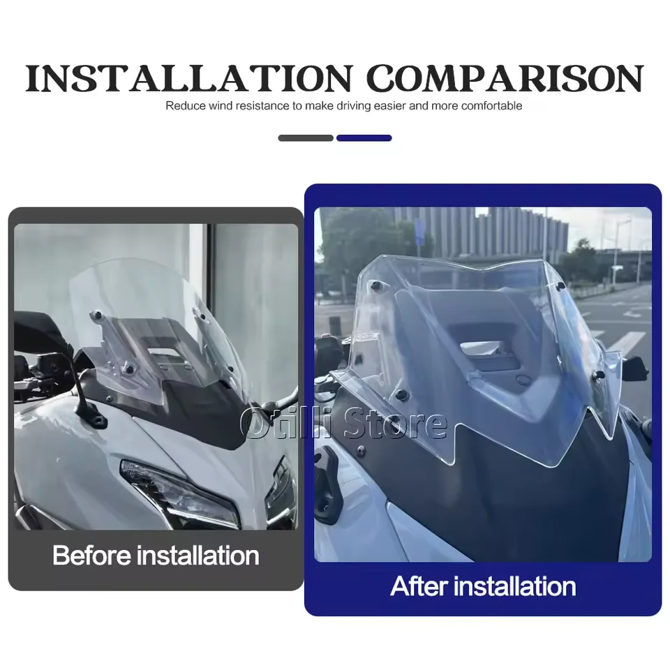 

Motorcycle Accessories Fits FOR YAMAHA T-MAX560 TMAX 560 TECH MAX 2022-2026 Windscreen Windshield Wind Deflector Screen Fairing
