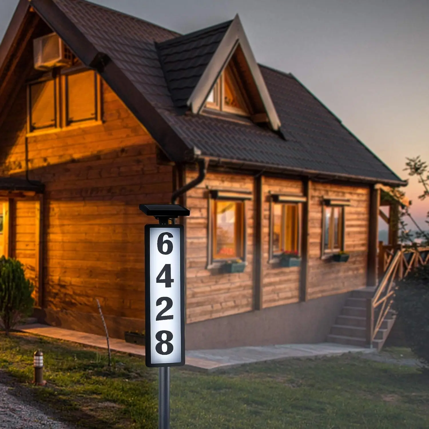 

Солнечная адресная вывеска, внешняя водонепроницаемая солнечная батарея, адресная табличка, уличная лампа с номером дома для двора, уличного сада
