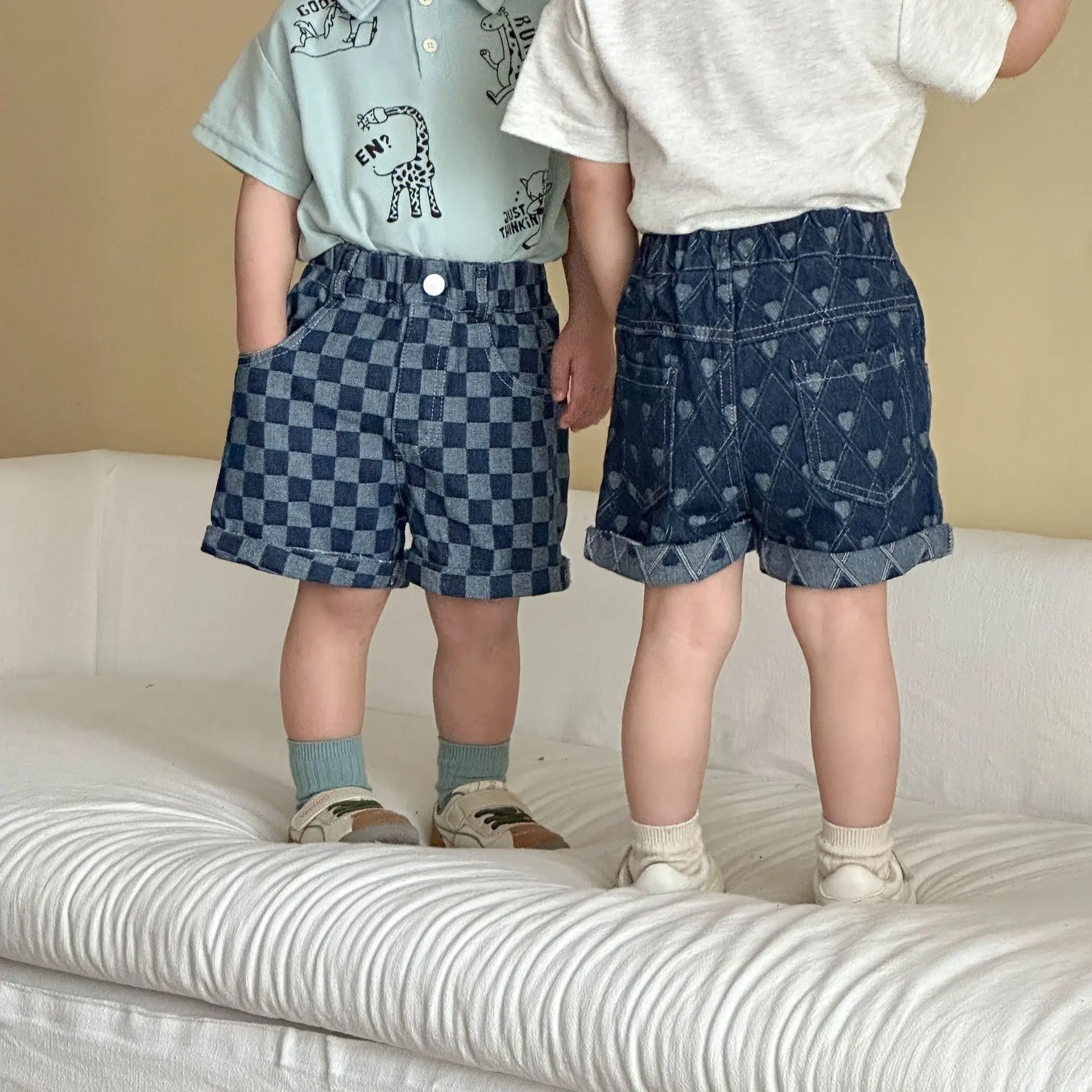 2026 New Girls Boys Denim Shor - đánh giá và giá Summer Loving Kids Clothing