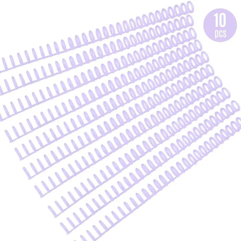 Foglie sciolte 10 pezzi Raccoglitori in plastica a 30 fori Rilegatura ad anelli Spine pettini 85 fogli di capacità per album di quaderni di carta fai da te
