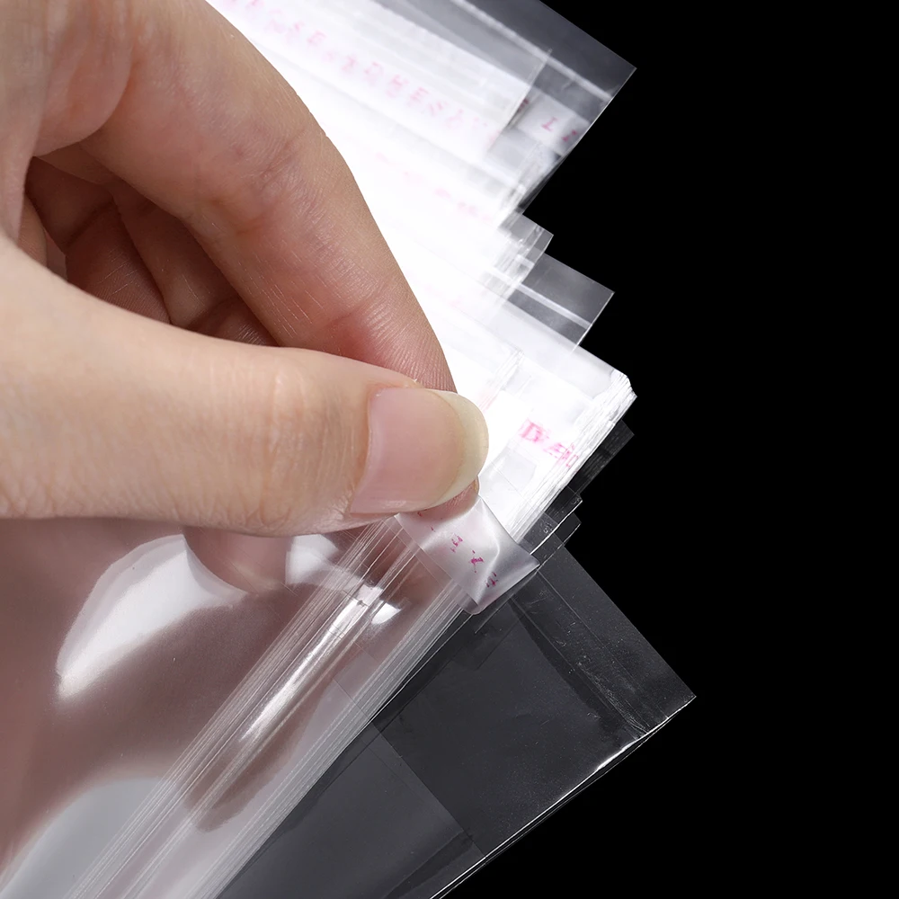 100pcs/Lot Various Models Resealable Poly Bag Transparent Opp Plastic Bags Self Adhesive Seal Jewellery Making Bag