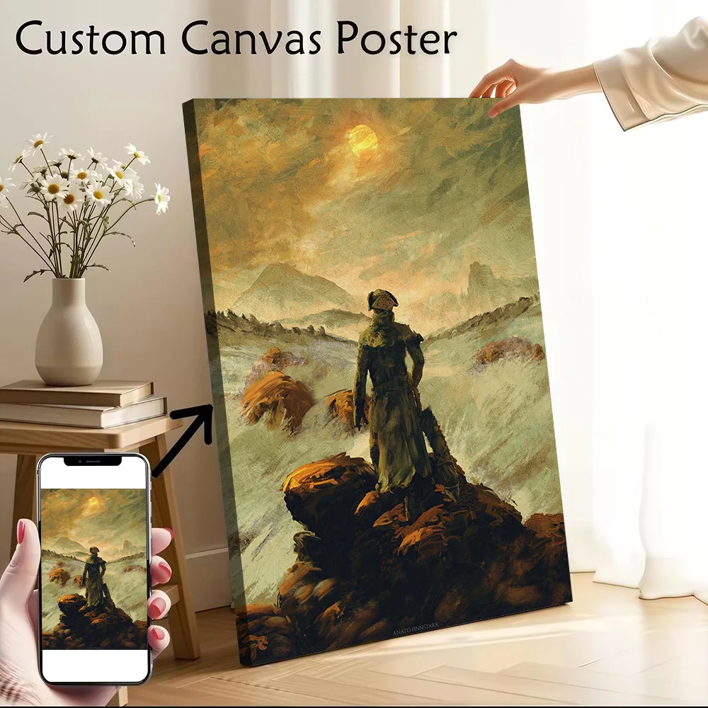 Hunter Above the Sea of Fo Canvas Poster Customizable Printed Canvas Painting Wall Art for Fans Home Decorations Room Decoration