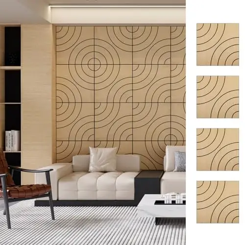 4 Packs Acoustic Wall Panels，3D Soundproof Wall Panel Suitable For Walls And Ceilings Wallpaper Wall Sticker Wall Decor Room Decor Wallpaper Peel And Stick