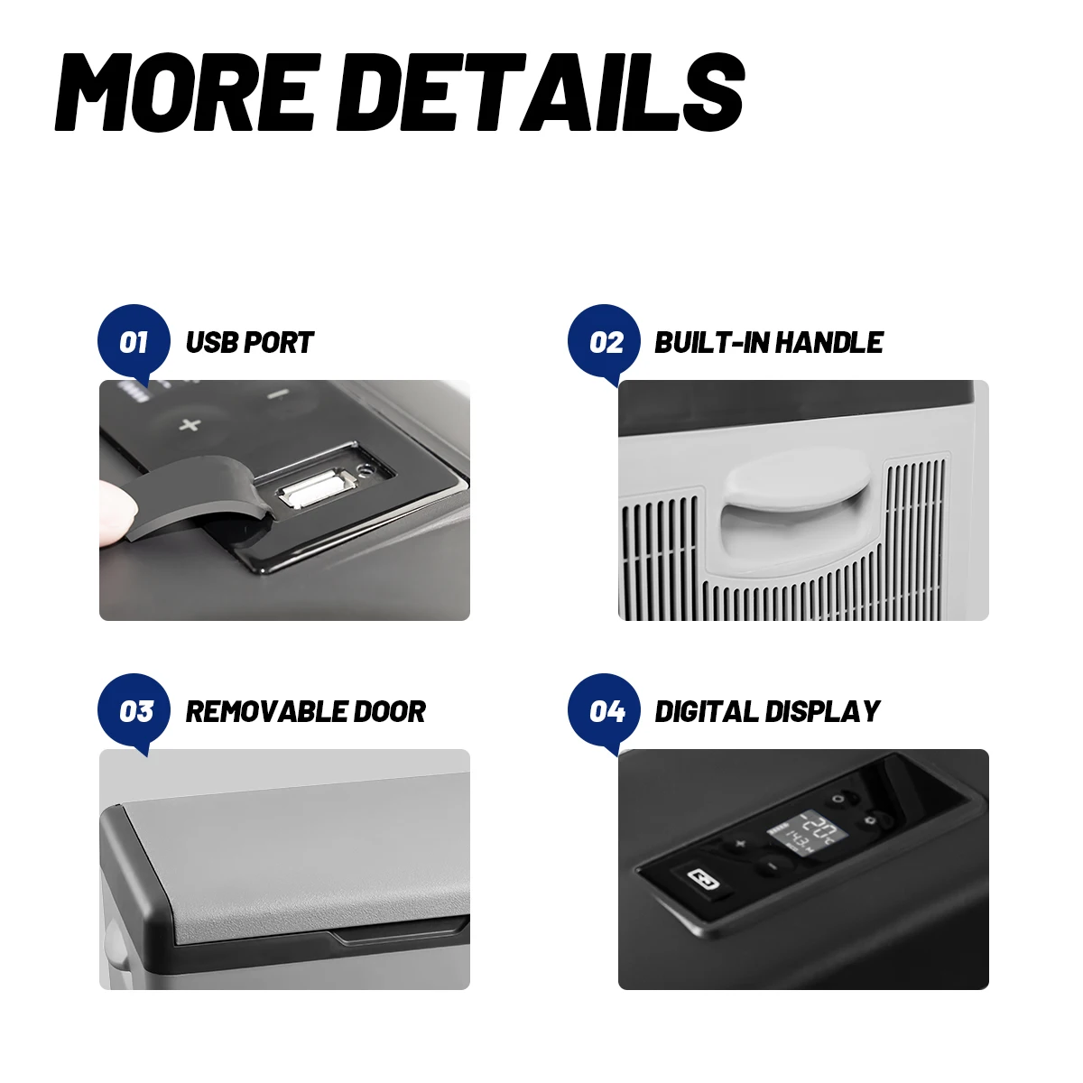 DC12V/24V AC220 Volt Frigorifero per auto Congelatore portatile Frigo per auto RV Compressore elettrico Dispositivo di raffreddamento con controllo app 15.3L/20L