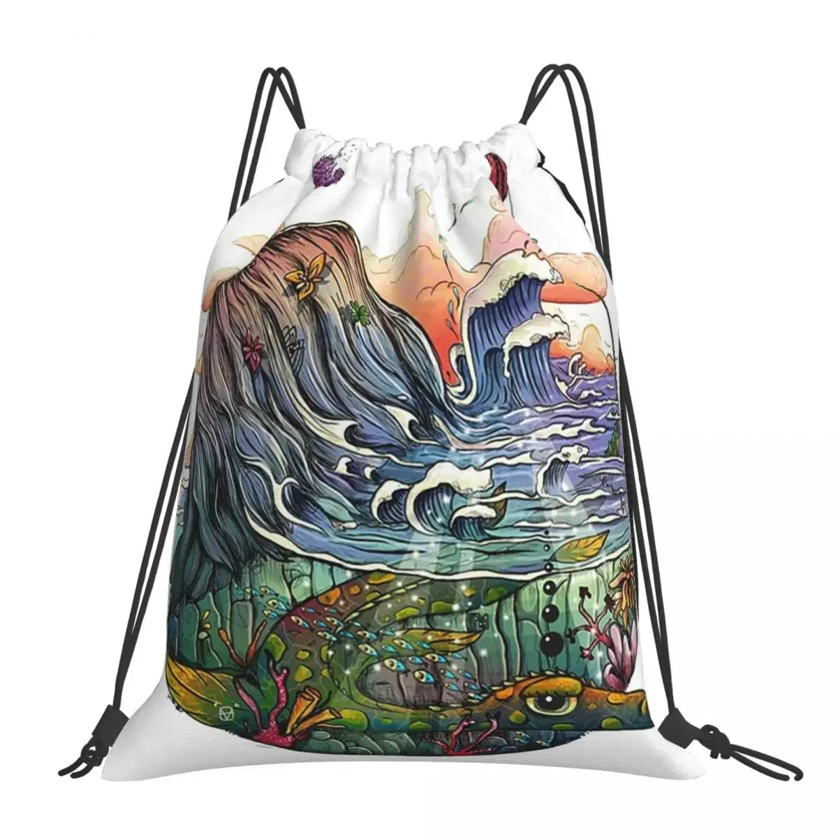 

Wind Backpacks Multi-function Drawstring Bags Drawstring Bundle Pocket Sundries Bag BookBag For Travel School