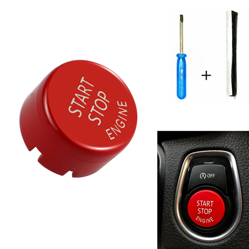 Engine Start Stop Button Switch for BMW F30 F10 F34 F15 F25 F48 X1 X3 X4 X5 X6 1 2 3 4 5 6 7 Series With Off Cover Replace Cap