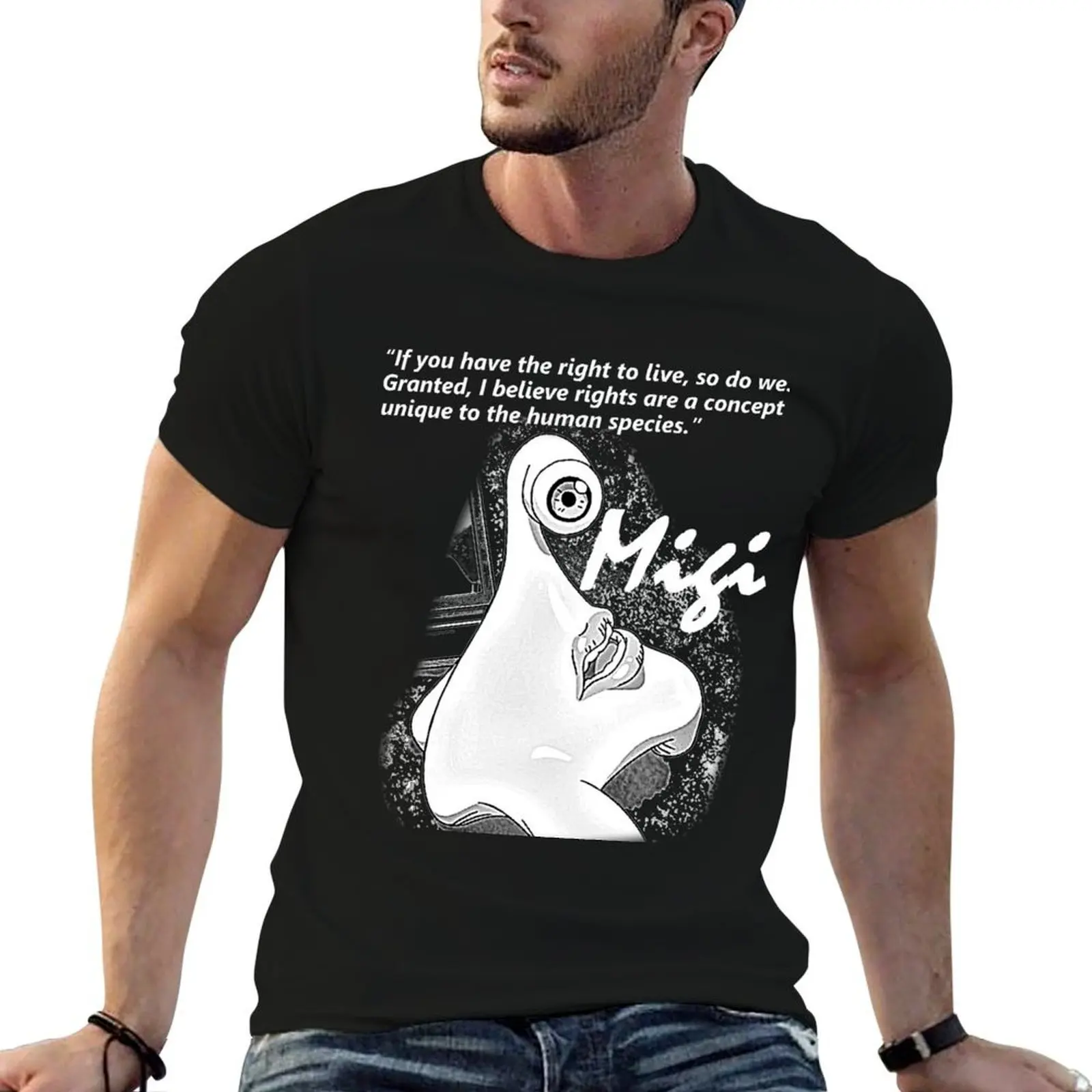 

Migi T-Shirt black cotton t-shirt plain for man package t shirts for man graphic funny T-Shirt