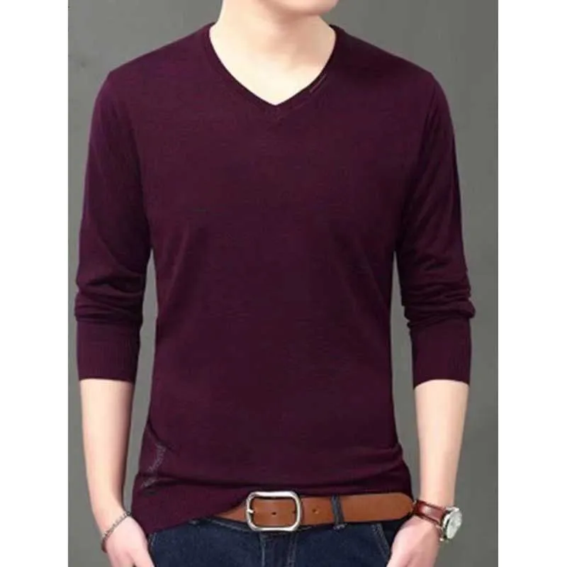 

Fashion V-Neck Spliced Solid Color All-match T-Shirt Men's Clothing 2024 Spring New Loose Casual Pullovers Tops Korean Tee Shirt