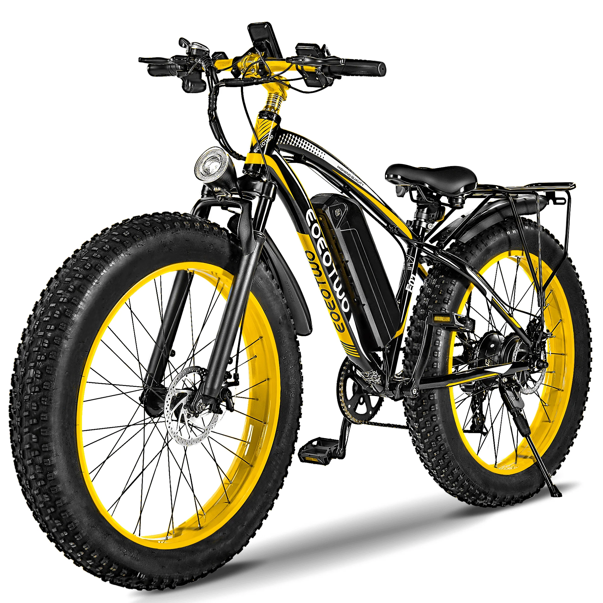 EOEOTWO 26" Fat Tire Electric Bike for Adults, 1000W Motor 1500W Peak, 48V 15Ah Battery, 34 MPH Max Speed, Up to 60 Miles Long Range image 5