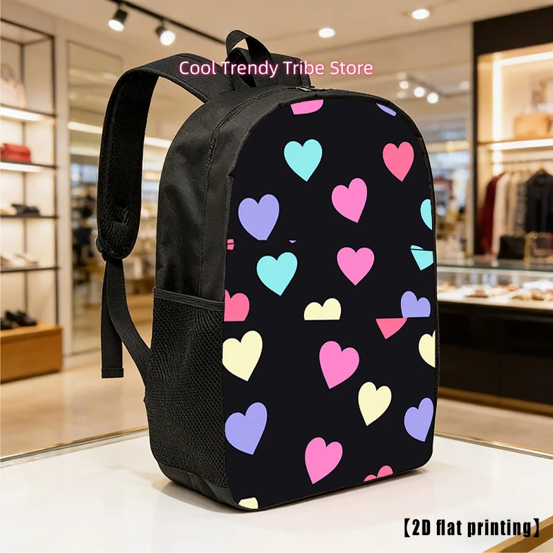 A Sky Full of Hearts, Lightweight, Large-capacity Unisex Backpack with Adjustable Shoulder Straps, Side Pockets, Suitable for Ca