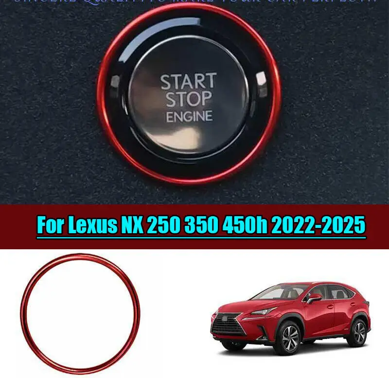 

Для Lexus NX 250 350 450h 2022-2025 красная сталь накладка на кольцо запуска одним щелчком мыши 1 шт.