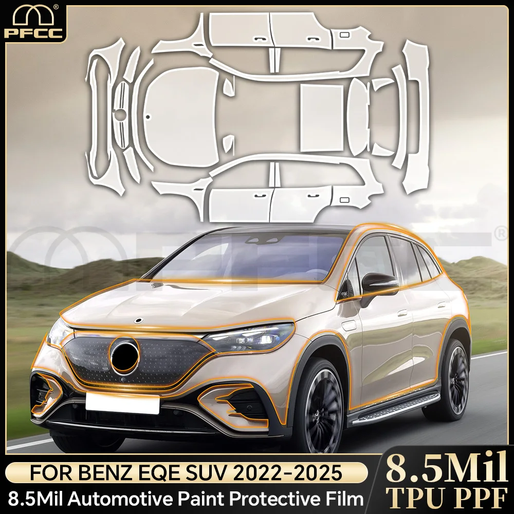 

For Mercedes Benz EQE SUV 2022 2023 2024 TPU Paint Protection Film Pre-cut PPF Car Body Anti-Scratch Kit Clear Bra Resistant