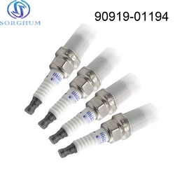 4PCS Double Platinum Spark Plug 90919-01194 For Toyota Avensis Camry RAV4 Sienna Solara For Lexus ES GS 9091901194 PK20TR11