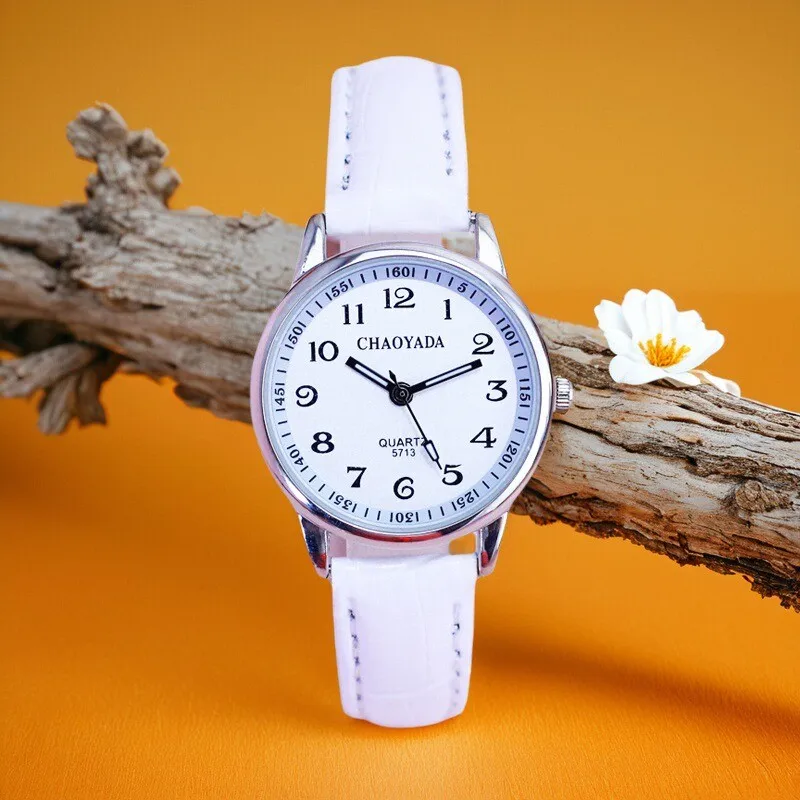 ساعات كوارتز جلدية ناعمة عصرية بسيطة للفتيات والطالبات هدية مفاجئة لعيد ميلاد الأم وساعات مقاومة للماء