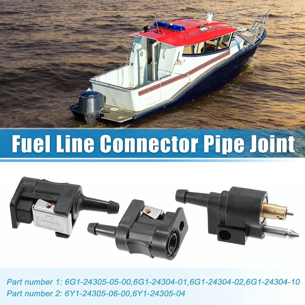 Female Fuel Fuel Line Connector Male 5/16 8mm Outboard 1/4 6mm Fuel Line Hose Adapter Female Hose Motor Boat Accessories