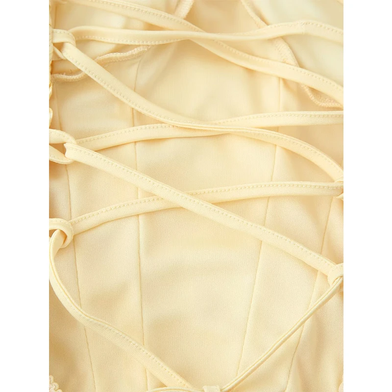 Sexy Frauen Blume Schlinge Lange Kleider Fashion Lace UP Bandage Backless Maxi Kleid Dame Elegante Chic Party Robe