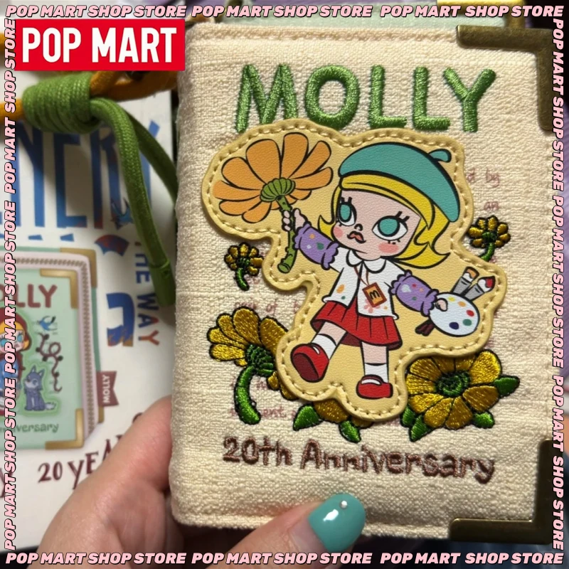 

In Stock Original Pop Mart Molly Scenery Along The Way 20th Anniversary Series Blind Box Card Purse Pendant Mystery Box Gift