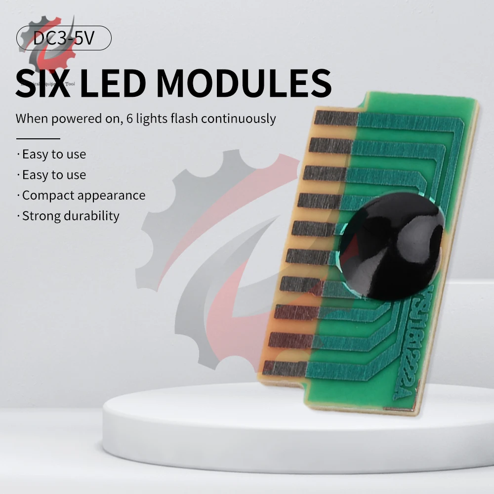 5PCS 6-LED DC 3-5V Flash Chip LED Driver Board 6-Way LED piscando Running Light Rolagem Light Módulo de controle DIY