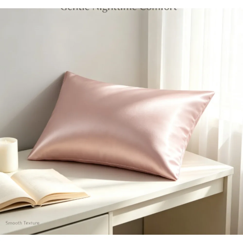 Mainstays Satin Pillowcase – Standard – Blush Pink – Frizz Control & Cooling Comfort – 1 Pack