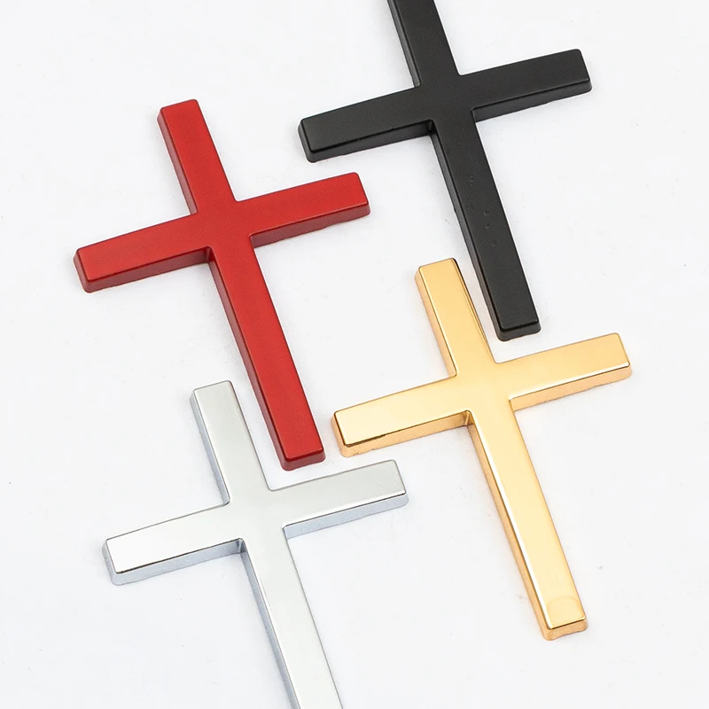 

3D Metal Christian Cross Motorcycle Car Styling Body Fender Rear Trunk Window Emblem Badge Decal Sticker Decoration Accessories
