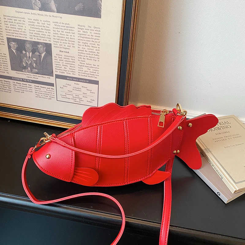 

2026 New Personalized Creative Handbag Cute Animal Doll Bag Lady Girls Big Fish Shape Crossbody Phone Purse Fashion Clutch Bag