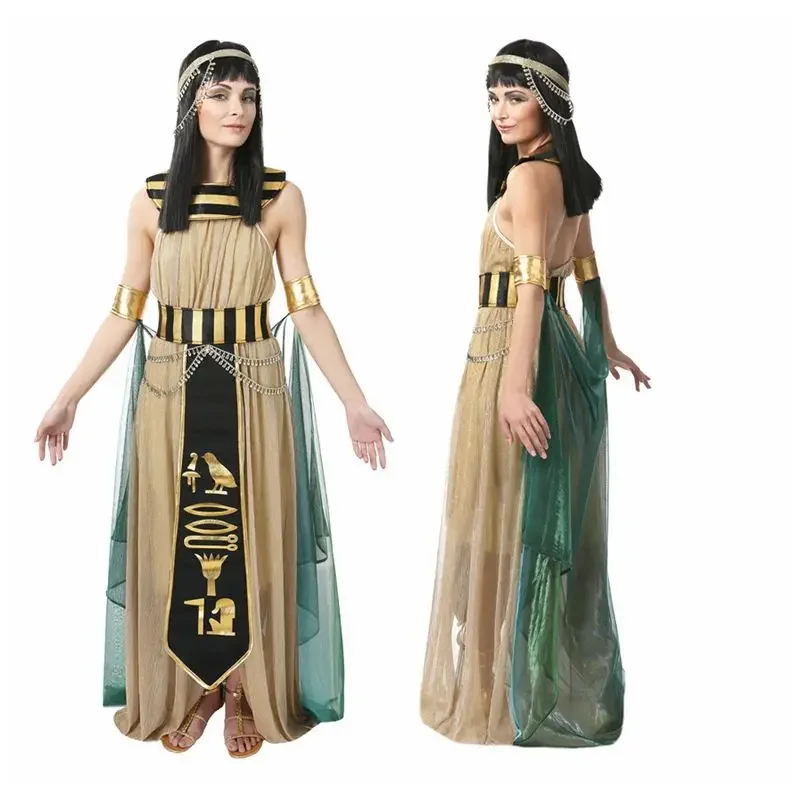 أزياء الفرعون المصري القديم للزوجين الآلهة اليونانية الملكة أزياء الهالوين التأثيرية للاستخدام الخاص ملابس عصرية جديدة