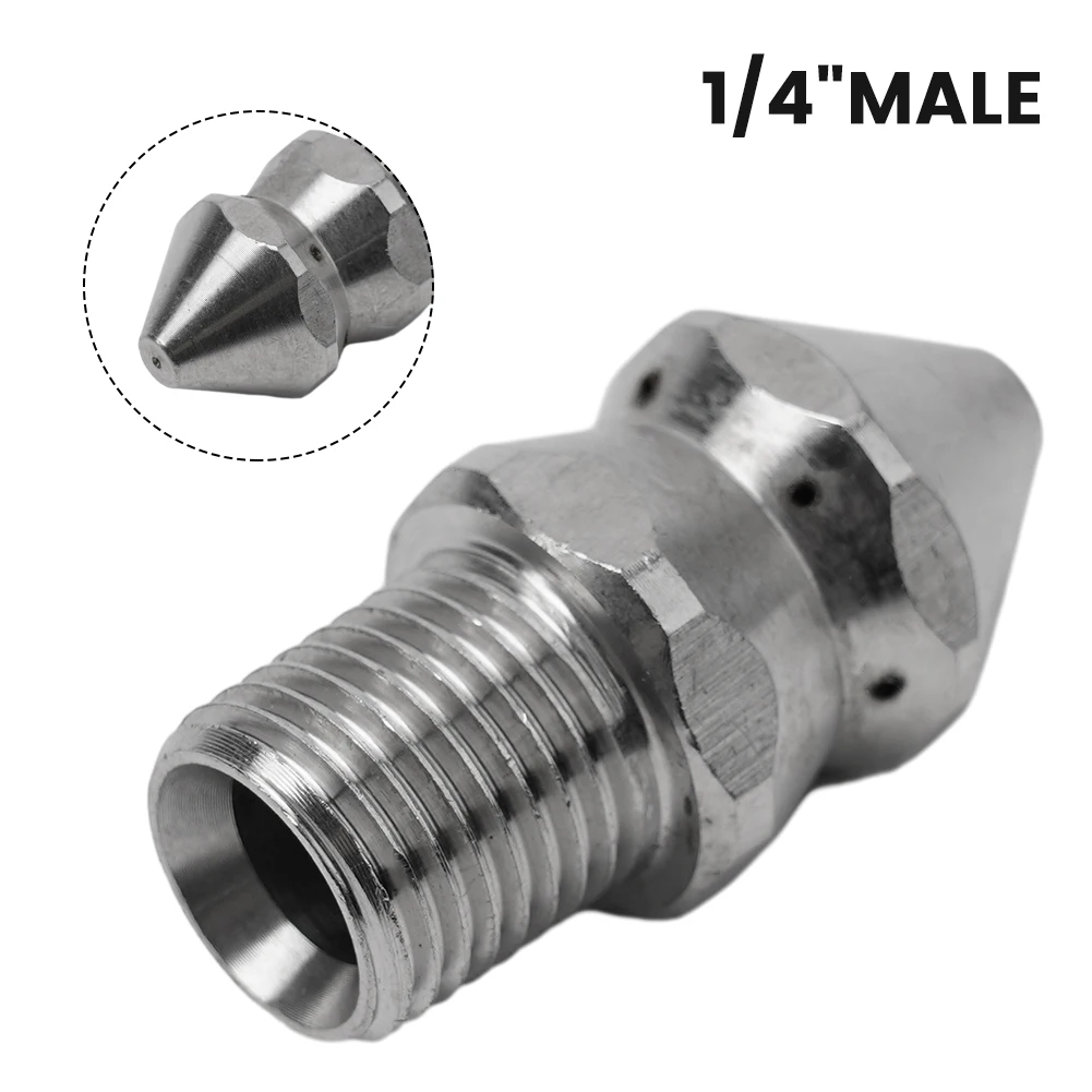 

Cleaning Nozzle Stainless Steel Washer Male Replacement Spare Parts 1/4 Inch 4/5/7 Jets Accessories Drain Sewer