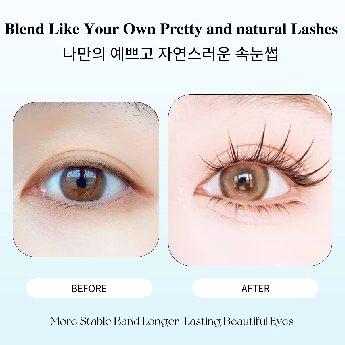 5 paar W33 wimpers volledige stripwimpers C krul transparante band fishtail wimpers manga wimpers gemakkelijk voor beginners natuurlijk