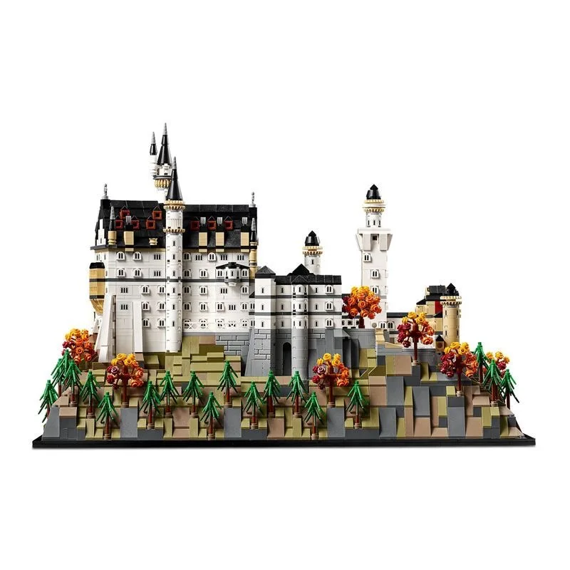 In stock 3455 pcs Neuschwanstein Architectural Model Kit Compatible 21063 Collectible Building blocks Set for Adults Gift