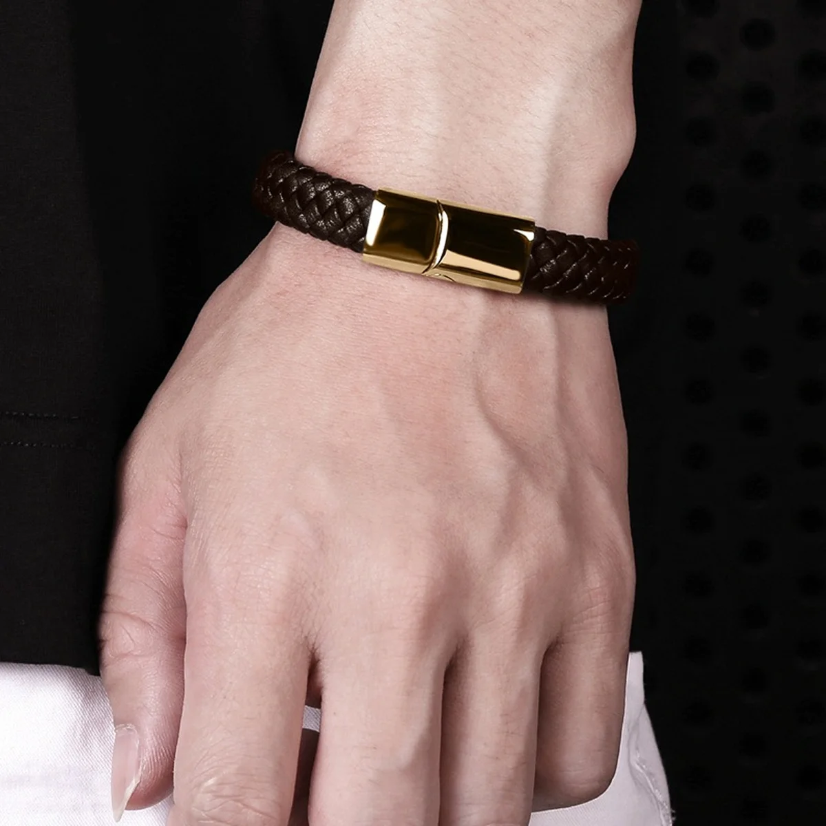 

10 pcs Stainless Steel Magnetic Buckle Snap Hook For Webbing Strapping Flat Cords Belting Diy Jewelry Clasp Converter Cord End