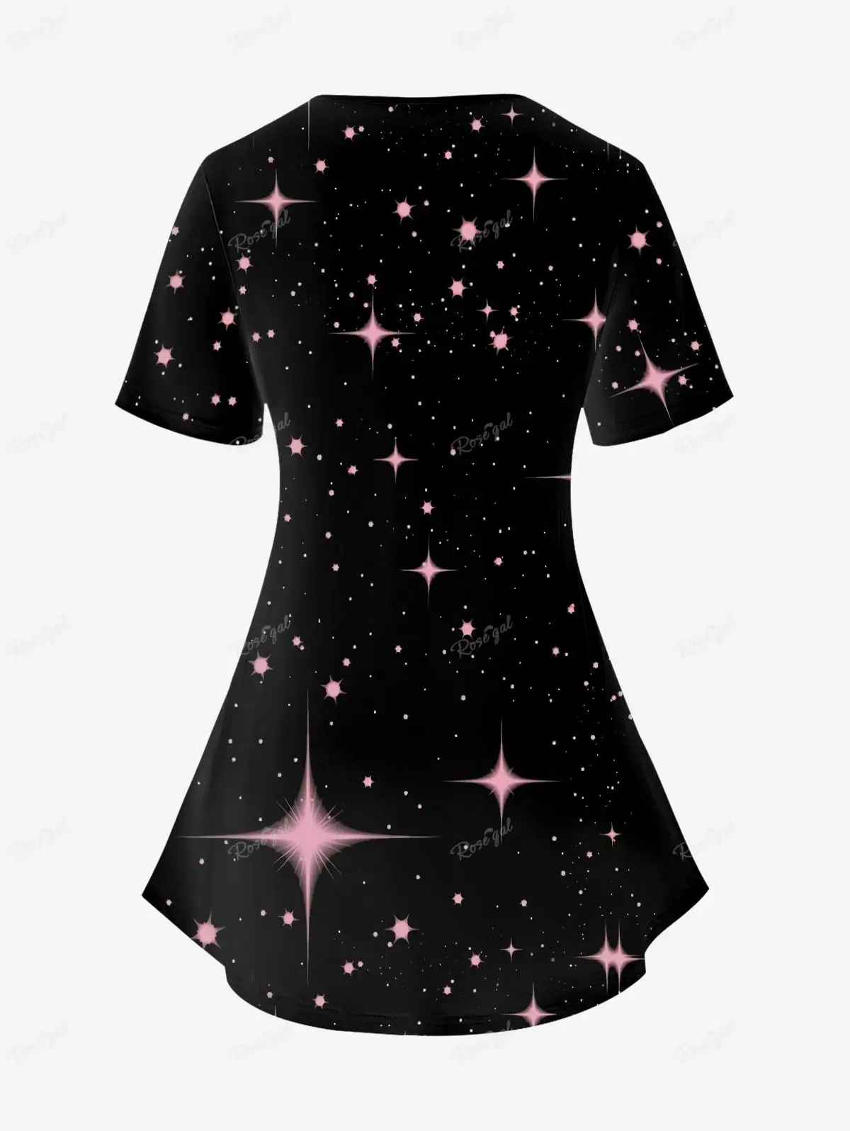 2 in 1 Short Sleeves T-shirt and Skinny Leggings Plus Size Matching Set conjuntos para mujeres 2 piezas Galaxy Sequins Printed