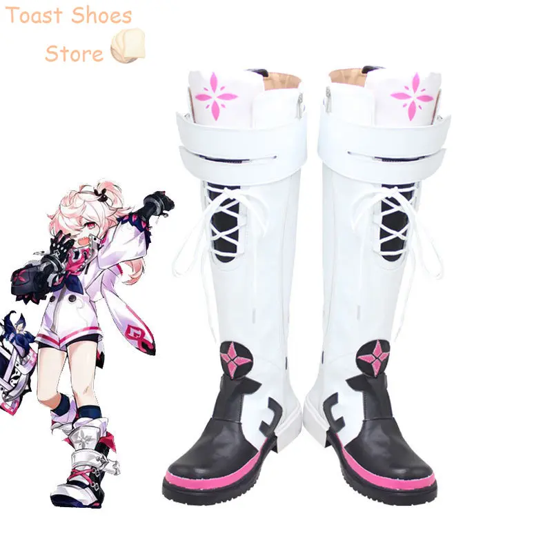 Laby cosplay schuhe spiel elsword cosplay prop halloween karnevals stiefel pu lederschuhe kostüm prop