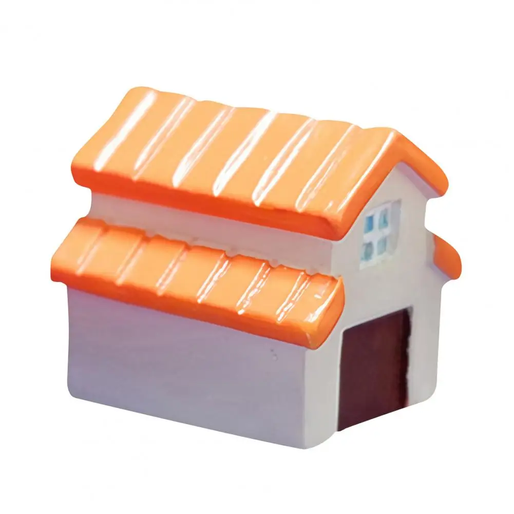 Realistic Miniature House Miniature House Figurine for Fairy Garden Small Dollhouse Ornament Micro Landscape Decoration Planter