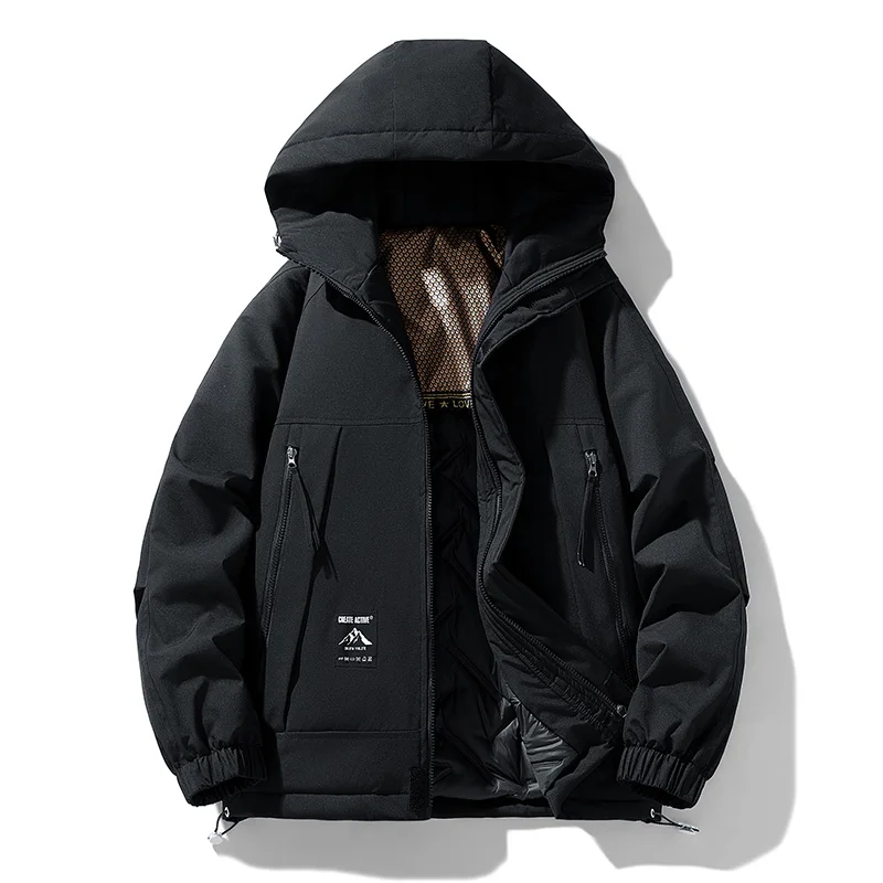 

Winter Men Thick Windproof Warm Cotton Clothing with Added Cotton Comfortable Trendy Fashionable High-quality Cold Proof Jacket