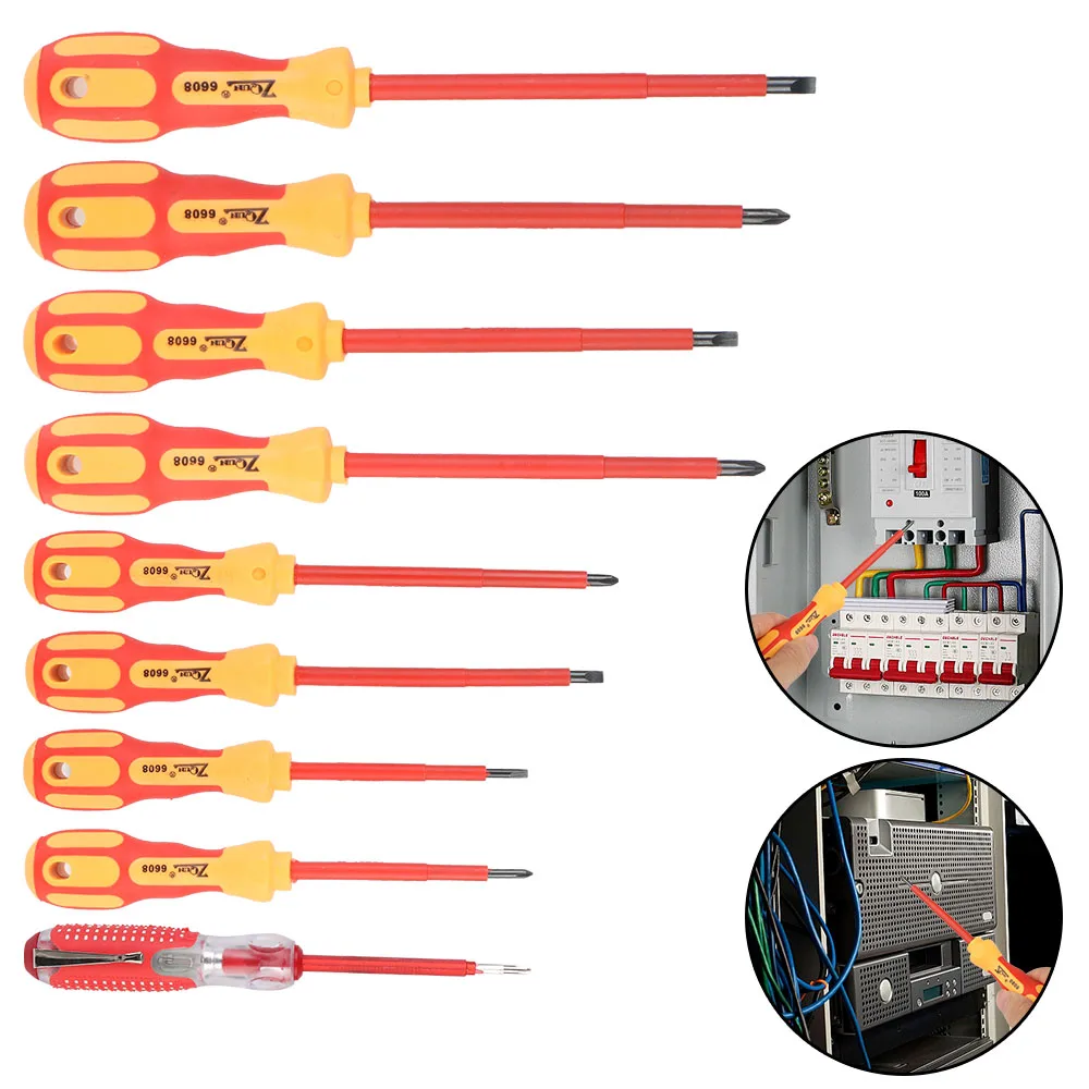 

Phillips Slotted Bits Screwdriver Set Insulated Electrician Magnetic Screwdriver Multifunctional For Electrician Hand Tools