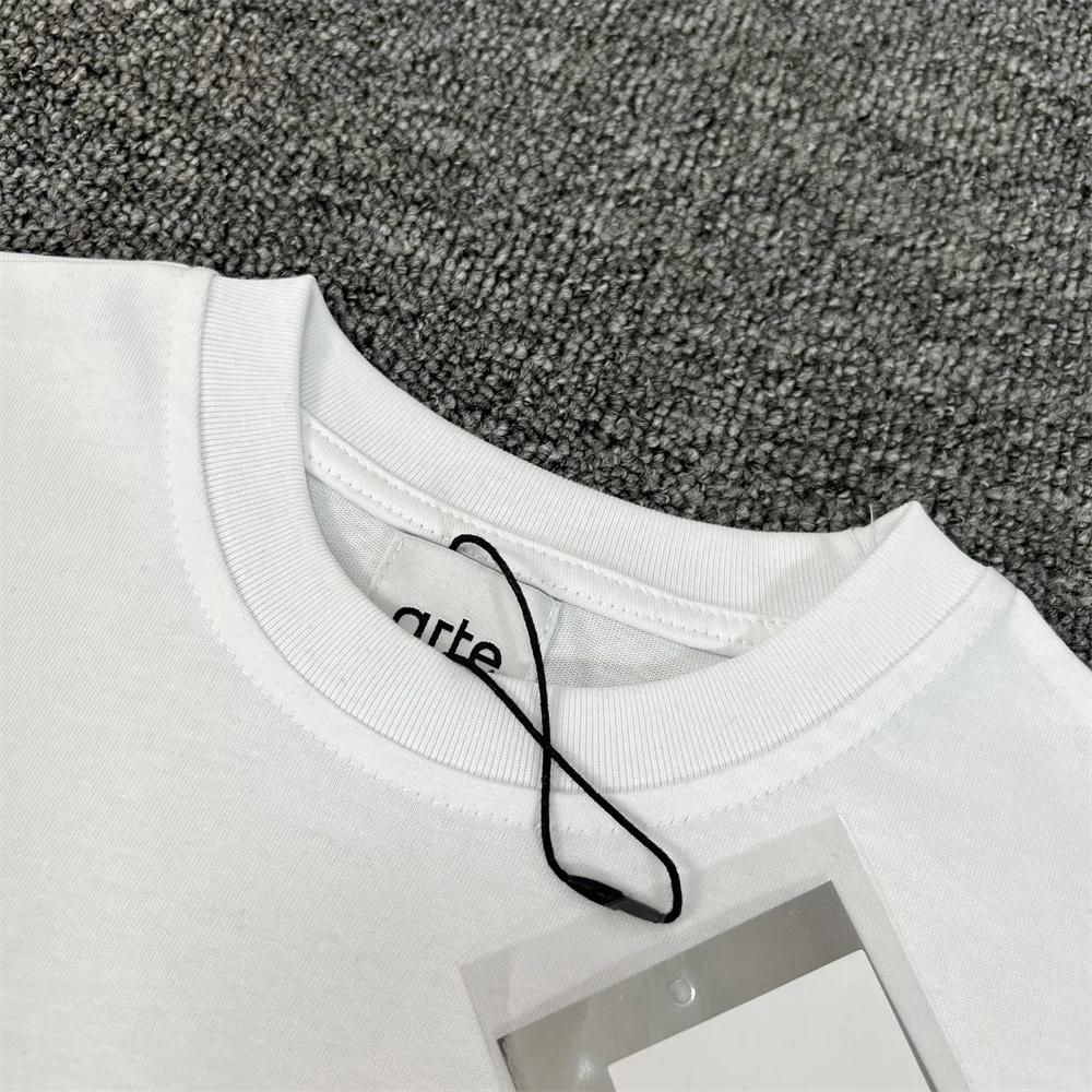 Arte Blur Embroidery T Shirt Men Women High Quality Short Sleeve White T-shirt Top Tees image 3