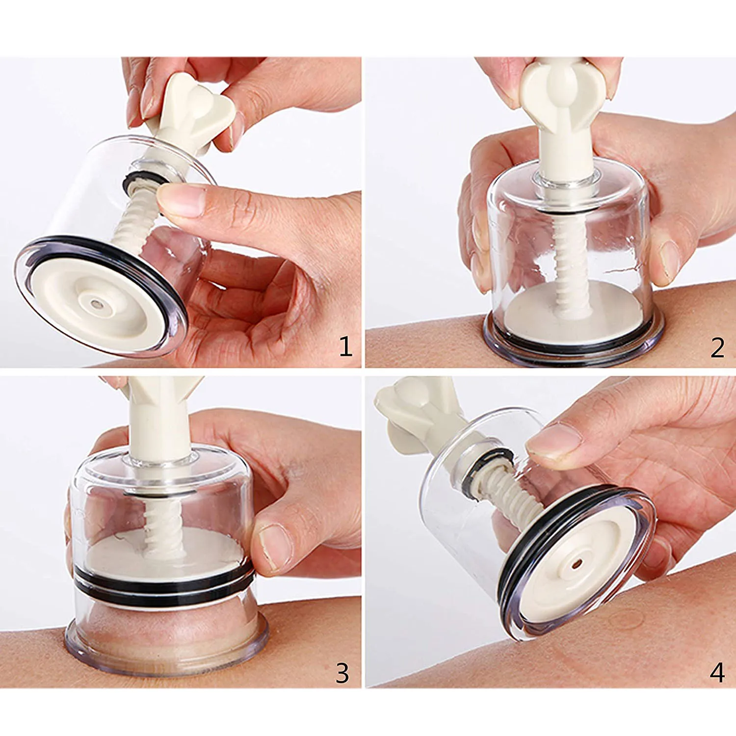 1 Stück Schröpfen Saugnäpfe-Hand Twist tragbare Verdickung Vakuum Schröpfen Gerät Ganzkörper massage gerät Massage entspannen Schröpfen