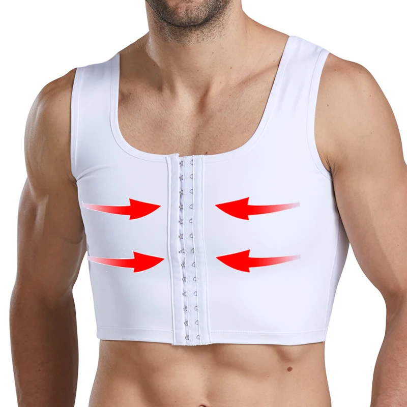 Men's Chest Vest Sweat Chest Bandage Tight-fitting Underwear Body Shaper Corset Support Belt Chest Compression Correct Posture