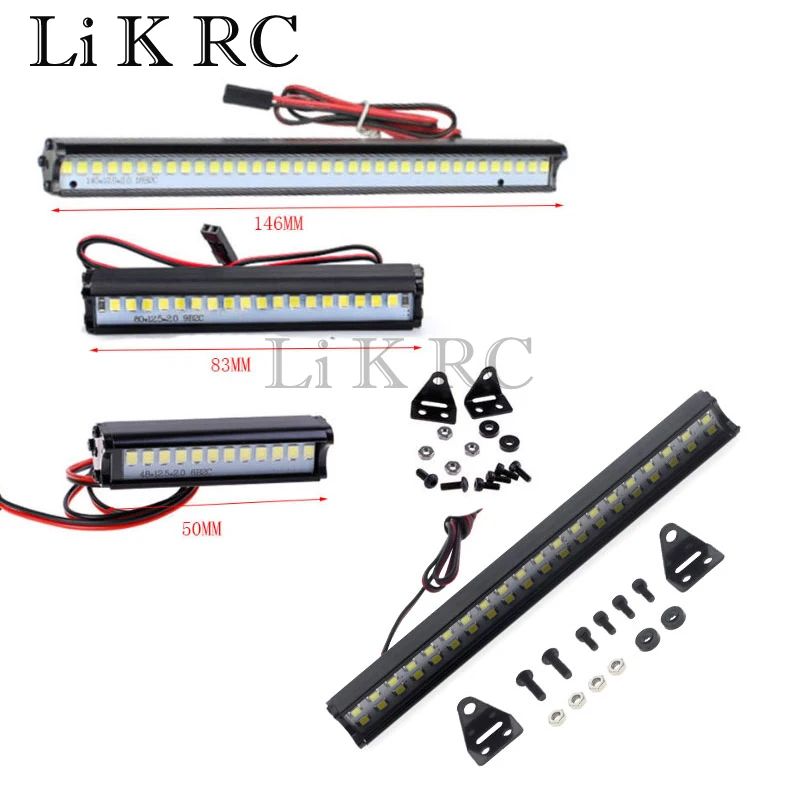 

RC Car Universal 54mm 12LED Roof Light Bumper Headlight for 1/10 RC Crawler Axial Capra SCX10 II 90046 RGT EX86100 TRX6 TRX4 D90