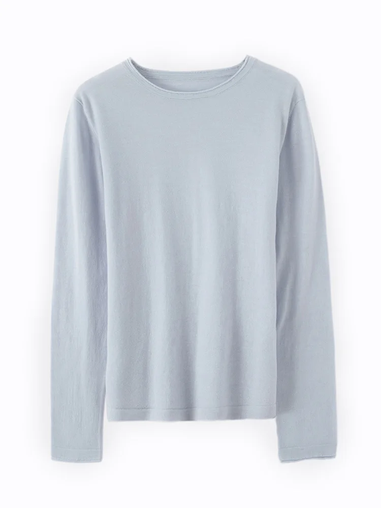 

Merino 100% Wool Women's Rolled Edge Collar Autumn Winter Base Pullover Versatile Ccasual Comfortable Elegant Knitted Sweater