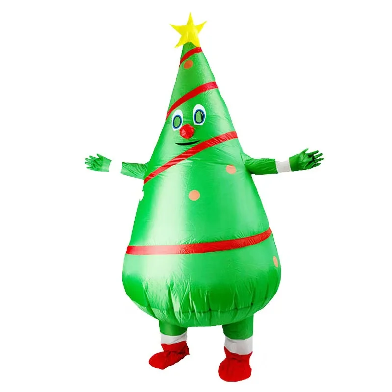 2024 Creative Inflatable Xmas Tree for Christmas Decorations Adult Santa Cosplay Prop Clothing Festive Event Night Kids Gifts