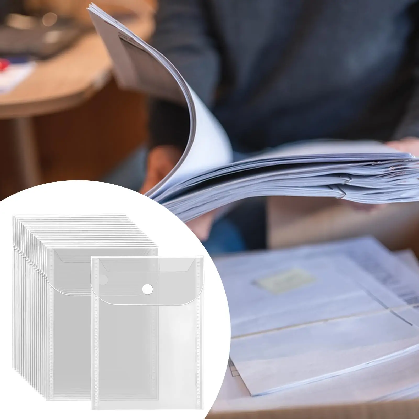 20x Clear Stamp and Die Storage Pockets File Folder for Information Paper Crafting Dies Embossing Newspapers Scrapbooking