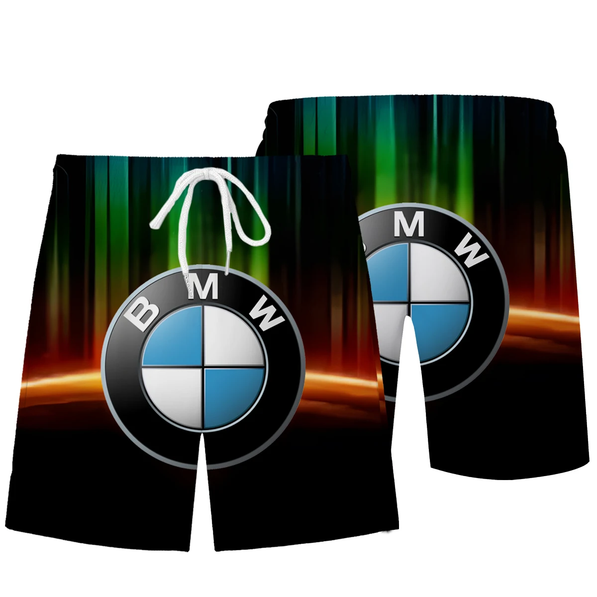 Elastic Band Fashion Casual Hawaiian Beach Shorts Men's BMW Summer Shorts 3D Printed BMW Fashion Design Clothing 2025 New Model