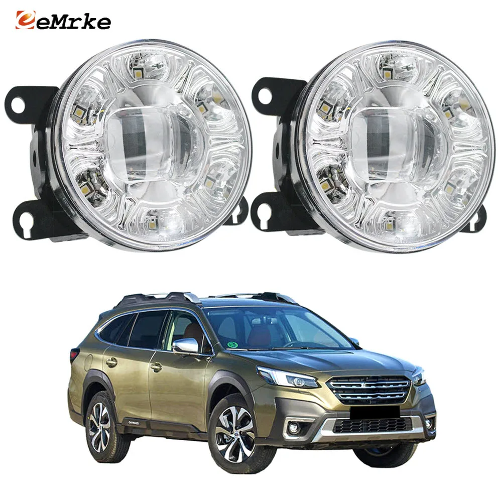 

Car Fog Light Assembly for Subaru Outback BT 2020 2021 2022 Fog Lamp Clear Lens PTF + Led DRL Daytime Running Lights Accessories