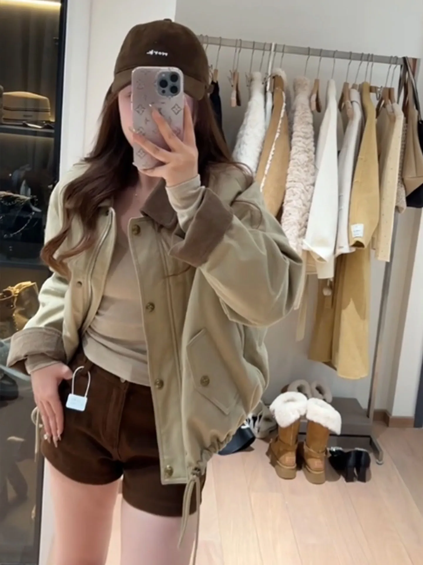 

i Color Stand Collar ort Jaet Women's Faion Retro Sle Versatile Casual Top Button Closure Pure Color Spring 2026