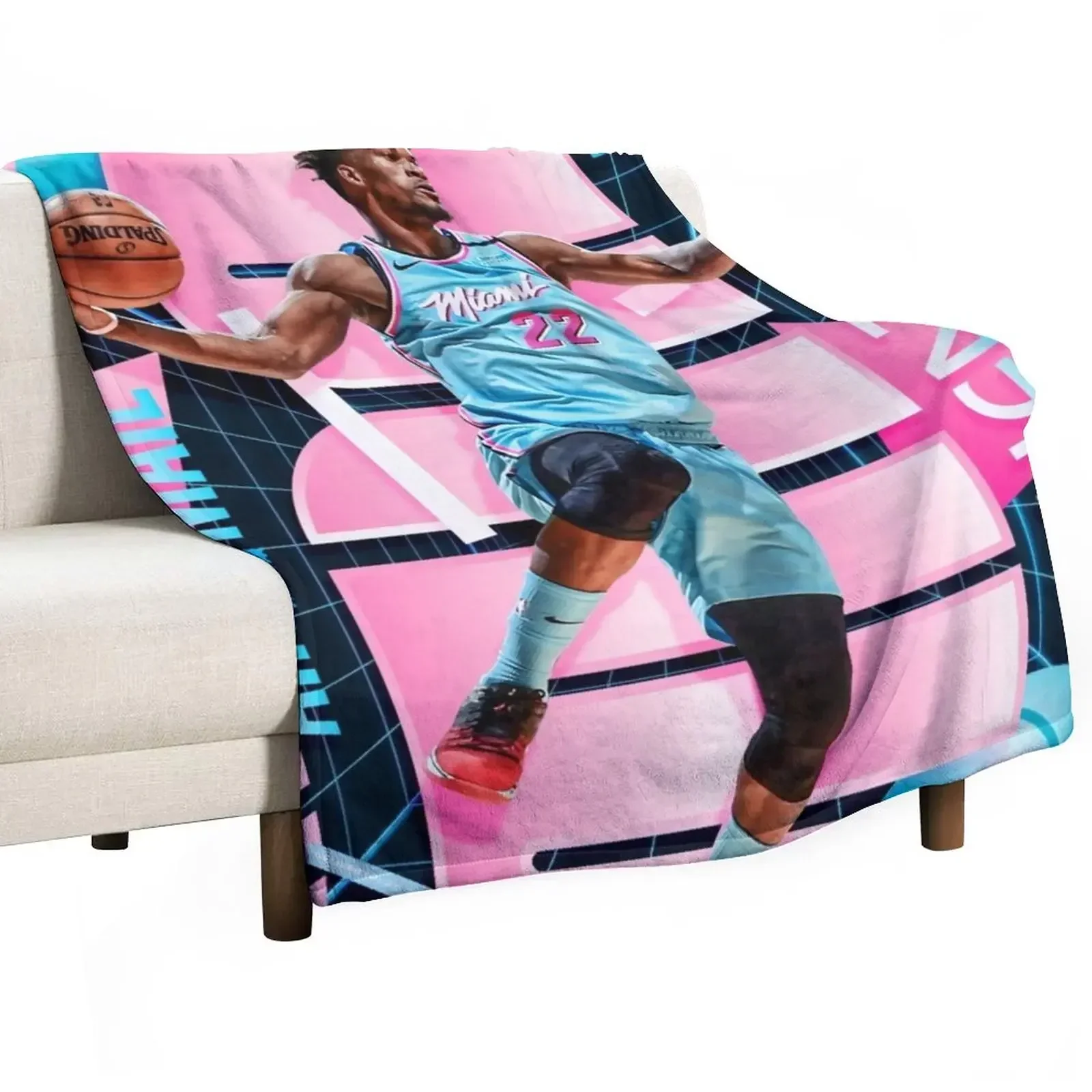 Jimmy Bulter 22 Jimmy Buckets Throw Blanket warm for winter Flannels bed plaid Blankets