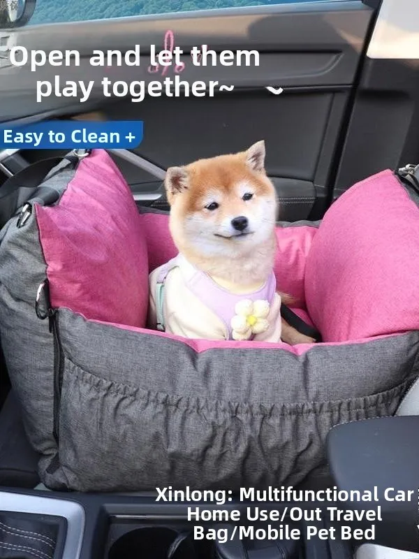 

Pet Car Fixed Outdoor Portable Dog And Mat Easy to Clean Ox Cloth Material Non-Toxic Foldable for Adult Pets